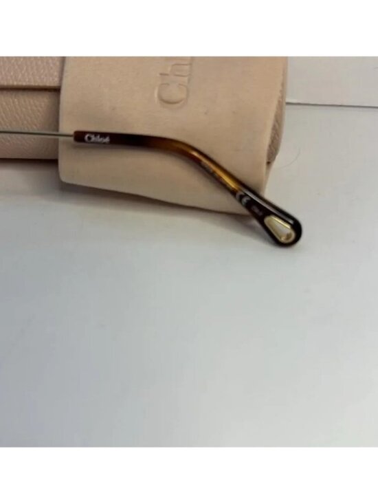 New Authentic Chloé CH 0037S 2343J3 - GOLD/ GREEN GRADIENT Round Sunglasses main image 11
